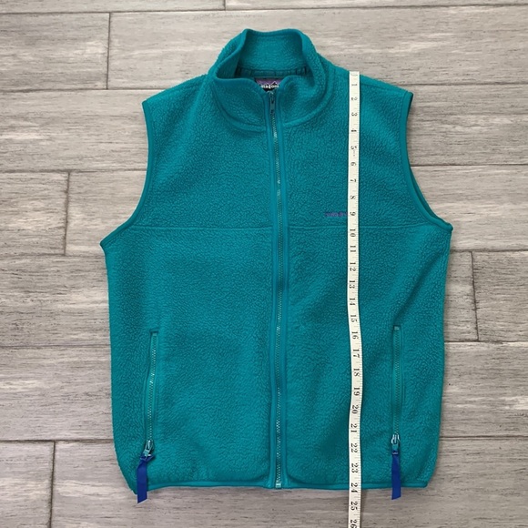 Patagonia Aqua Teal Vest Deep Pile Full Zip Retro X Fleece Vintage  Rare Sz S - Picture 9 of 17